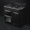 Smeg TR103BL Victoria 100cm Dual Fuel Range Cooker - Black