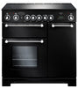 Rangemaster Kitchener KCH90ECBL/C 90cm Electric Range Cooker with Ceramic Hob - Black