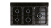 Rangemaster Kitchener KCH100NGFBL/C 100cm Gas Range Cooker - Black/Chrome Trim