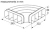 Bosch HEZ9VDSB1 Flat Channel 90° Horizontal Bend Suitable For Worktop Depth Minimum 65cm