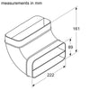 Neff Z861SB2 Flat Channel 90° Vertical Bend (Large Radius) Suitable For Worktop Depth Minimum 70cm