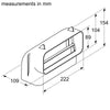 Neff Z861SB3 Flat Channel 90° Vertical Bend (Medium Radius) Suitable For Worktop Depth Minimum 65cm