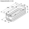 Neff Z861SS1 Connection Piece for use Between Straight Channel Ducting Components and Bends