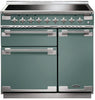 Rangemaster ELS90EIMG/ Elise 90cm Electric Range Cooker with Induction Hob - Mineral Green