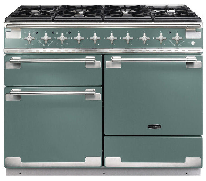 Rangemaster ELS110DFFMG/ Elise 110cm Dual Fuel Range Cooker - Mineral Green