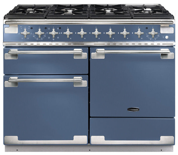 Rangemaster ELS110DFFSB/ Elise 110cm Dual Fuel Range Cooker - Stone Blue