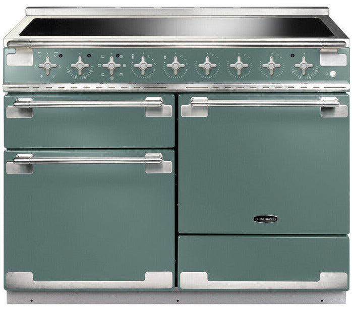 Rangemaster ELS110EIMG/ Elise 110cm Electric Range Cooker with Induction Hob - Mineral Green