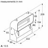 Bosch HEZ9VDSB4 Flat Channel 90° Vertical Bend (Short Radius) Suitable For Worktop Depth Minimum 60cm