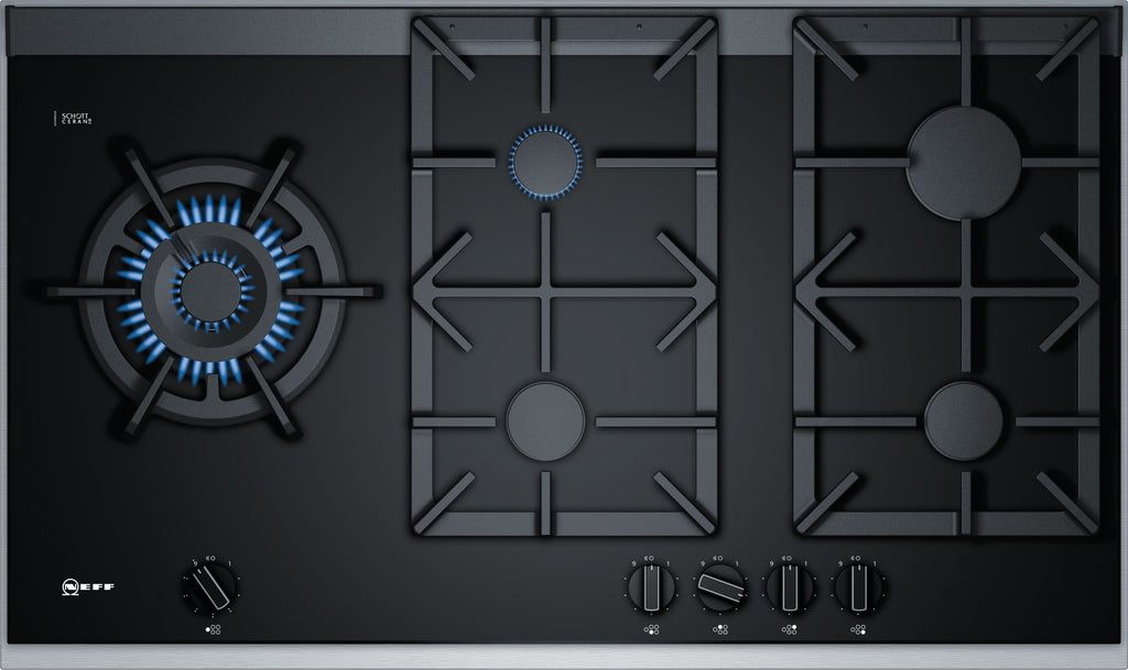 Neff N90 T29TS79N0 92cm Gas Hob - Black Ceramic Glass