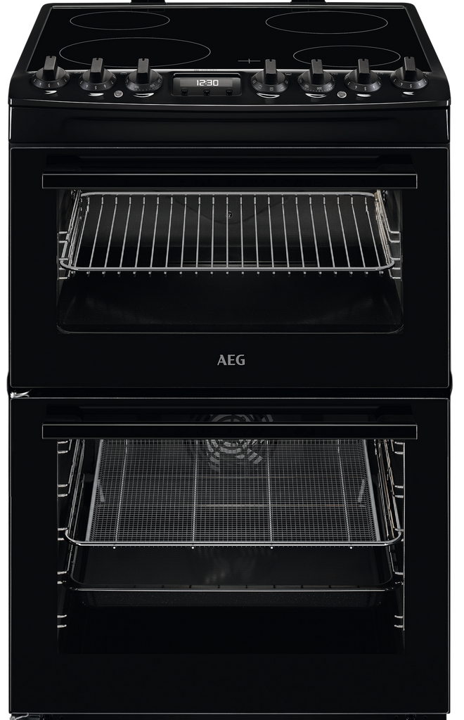 AEG 6000 SteamBake CCX6740ACB 60cm Electric Cooker with Ceramic Hob - Black