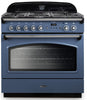 Rangemaster CLAS90FXDFFSB/C Classic FX 90cm Dual Fuel Range Cooker - Stone Blue/Chrome Trim
