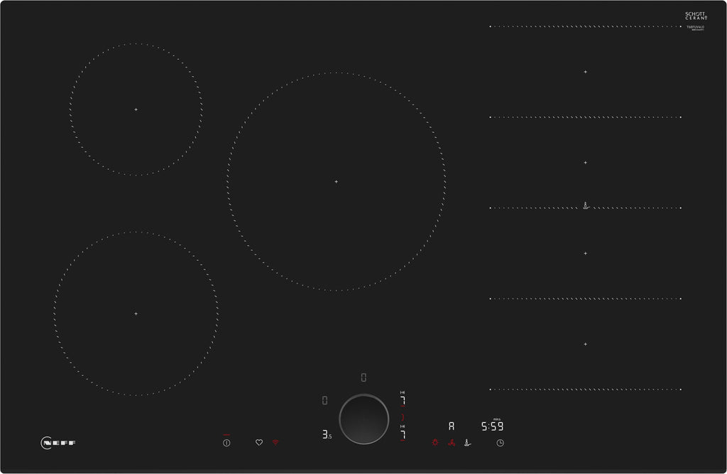 Neff N90 T68FUV4L0 Wifi Connected 80cm Induction Hob - Black