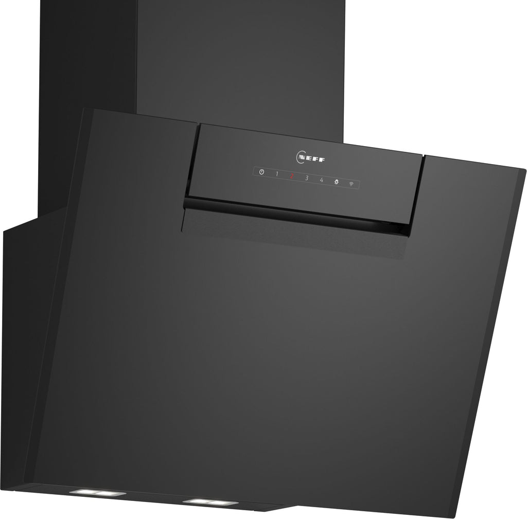 Neff N50 D65IFN1S0B 60cm Wifi Connected Chimney Hood - Black Glass