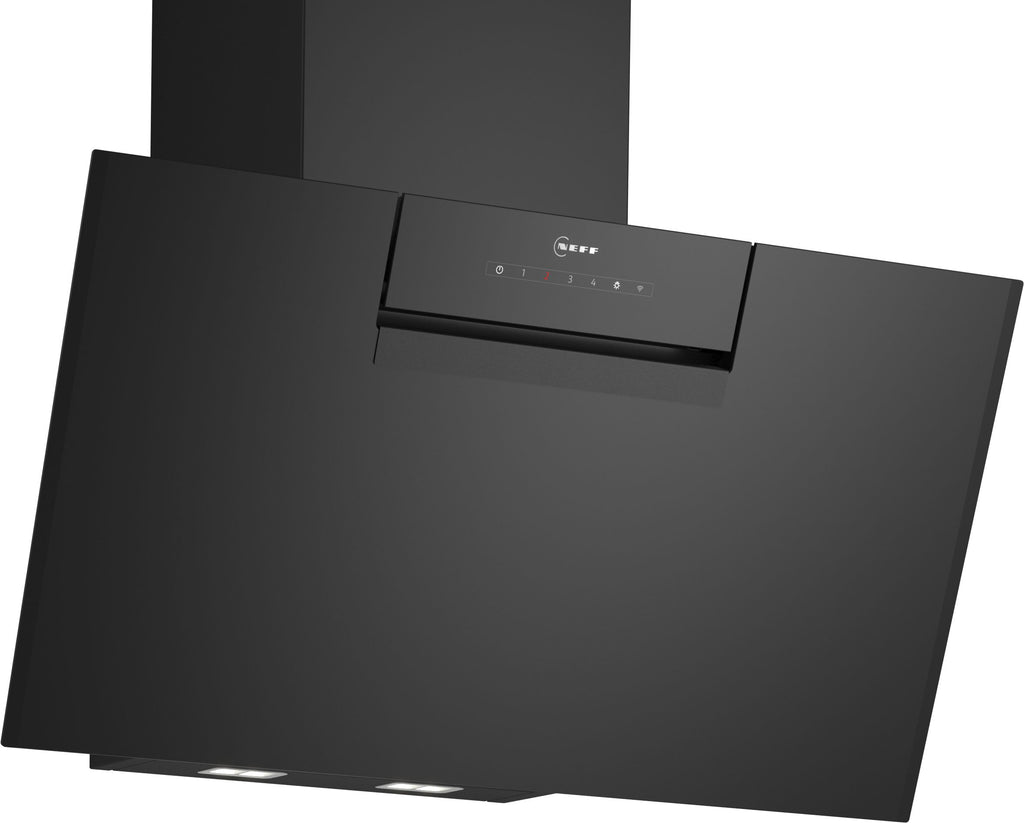 Neff N50 D85IFN1S0B 80cm Wifi Connected Chimney Hood - Black Glass