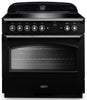 Rangemaster CLAS90FXEIBL/C Classic FX 90cm Electric Range Cooker with Induction Hob - Black/Chrome Trim