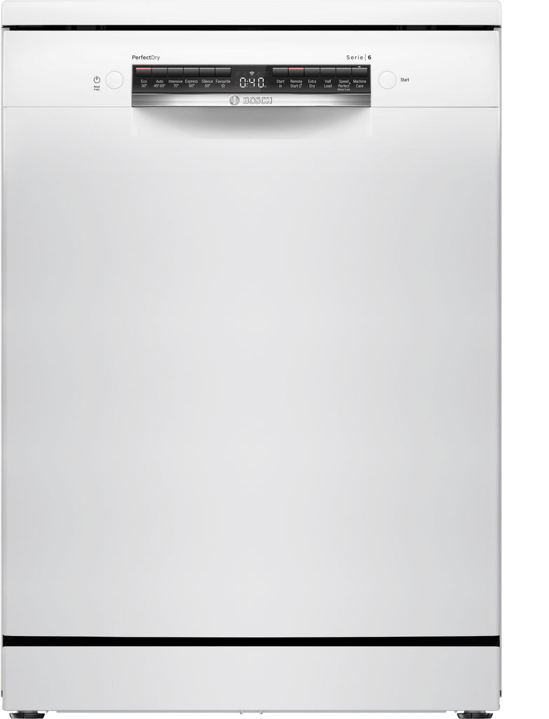 Bosch Serie 6 SMS6ZCW10G Wifi Connected Standard Dishwasher - White - B Rated