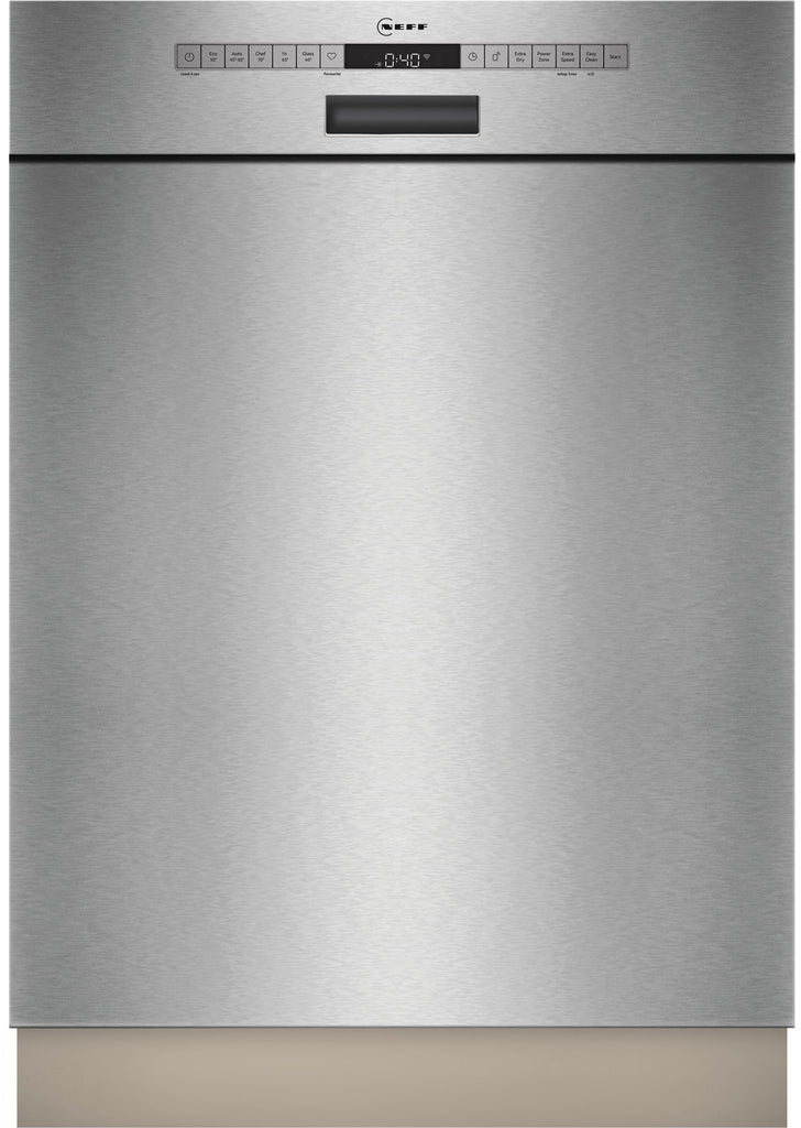 Neff N50 S145HTS01G Wifi Connected Semi Integrated Standard Dishwasher - Stainless Steel - D Rated