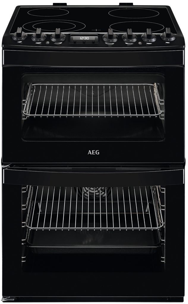 AEG 6000 SteamBake CCB6741ACB  60cm Electric Cooker with Ceramic Hob - Black