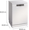 Bosch Serie 6 SMS6TCW01G Wifi Connected Standard Dishwasher - White - A Rated