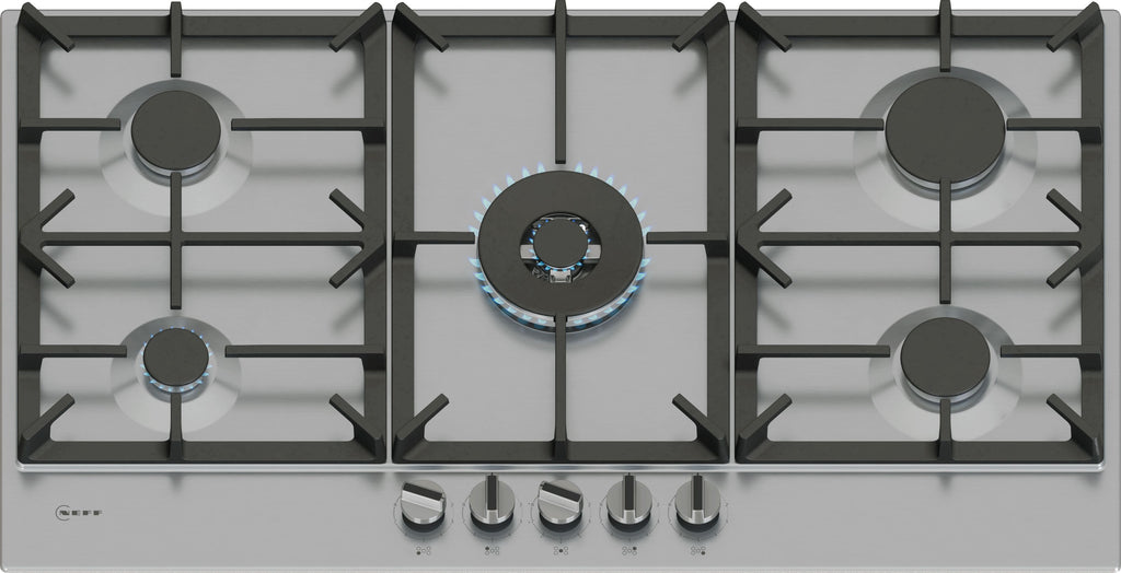 Neff N70 T29CIR8N0 92cm Gas Hob - Stainless Steel