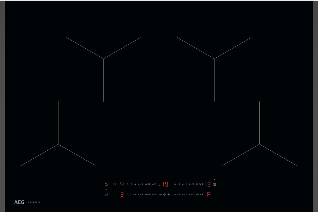 Aeg SO84IA00FB 78cm Induction Hob - Black
