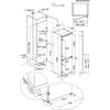 Aeg NSC7T185ES Integrated Frost Free Fridge Freezer Sliding Hinge - White - E Rated