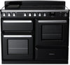 Rangemaster ESDLO110EIPGBL/CM1 Estel Deluxe OC 110cm Induction Range Cooker - Gloss Black/Chrome Trim