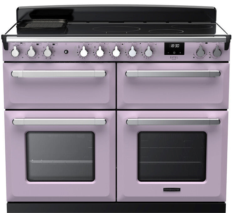 Rangemaster ESDLB110EIPHTH/CM1 Estel Deluxe BC 110cm Induction Range Cooker - Heather/Chrome Trim