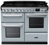 Rangemaster ESDLO110DFPMSB/CM1 Estel Deluxe OC 110cm Dual Fuel Range Cooker - Misty Blue/Chrome Trim