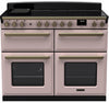 Rangemaster ESDLB110EIPPPK/AB1 Estel Deluxe BC 110cm Induction Range Cooker - Pale PInk/Antique Brass Trim
