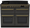 Rangemaster ESDLB110EIPSLT/AB1 Estel Deluxe BC 110cm Induction Range Cooker - Slate/Antique Brass Trim