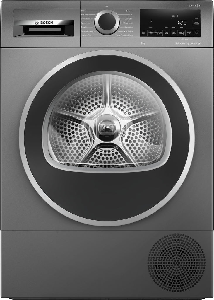 Bosch WQG245R2GB Series 6 - 9Kg Heat Pump Tumble Dryer - Graphte - A+++ Rated