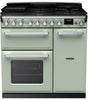 Rangemaster ESDL90DFPMNT/CM1 Estel Deluxe 90cm Dual Fuel Range Cooker - Mint/Chrome Trim