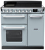 Rangemaster ESDL90EIPMSB/CM1 Estel Deluxe 90cm Induction Range Cooker - Misty Blue/Chrome Trim