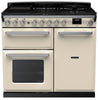 Rangemaster ESDL100DFPPCR/CM1 Estel Deluxe 100cm Dual Fuel Range Cooker - Pale Cream/Chrome Trim