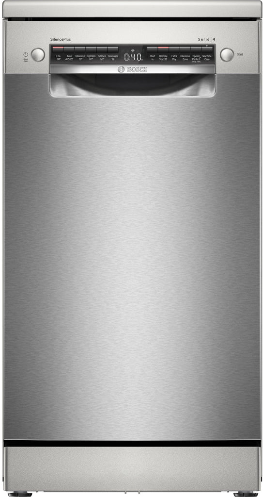 Bosch SPS4HMI14G Series 4 Slimine Dishwasher - Silver Inox - D Rated