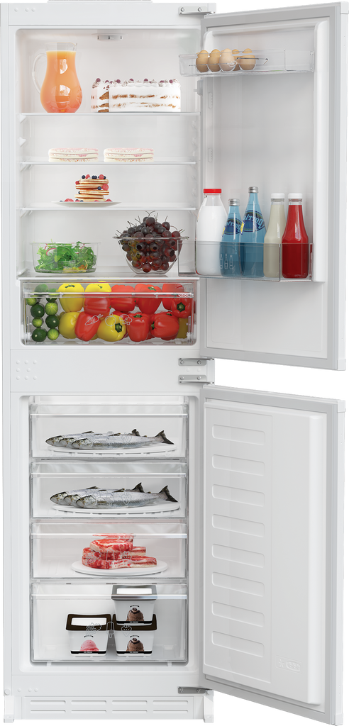 Zenith ZICSD455 Integrated Fridge Freezer with Sliding Door Fixing Kit - White - E Rated