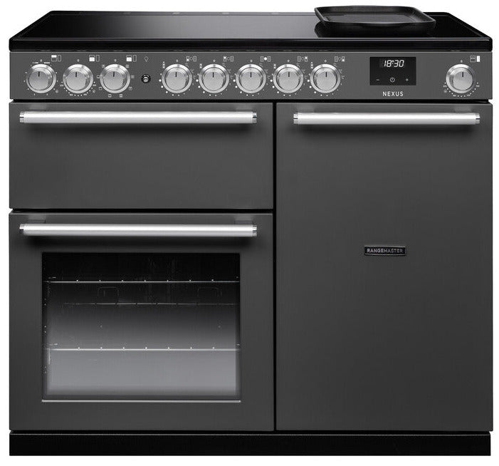 Rangemaster NEX100EIPSLT/CM1 Nexus Deluxe 100cm Electric Range Cooker with Induction Hob - Slate