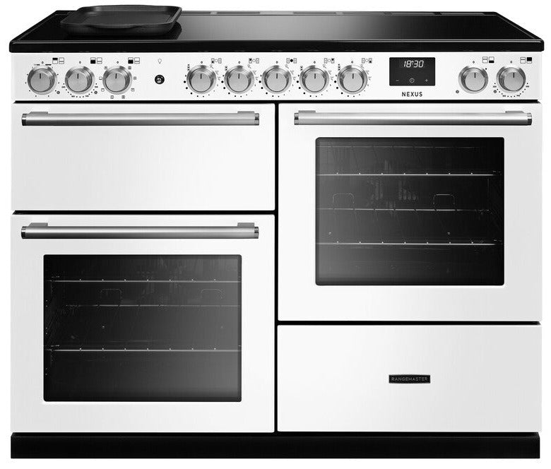 Rangemaster NEXO110EIPWHT/CM1 Nexus Deluxe OC 110cm Electric Range Cooker with Induction Hob - White