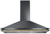 Rangemaster RCLAHDC90SL/B Classic 90cm Chimney Hood - Slate/Brass Rail