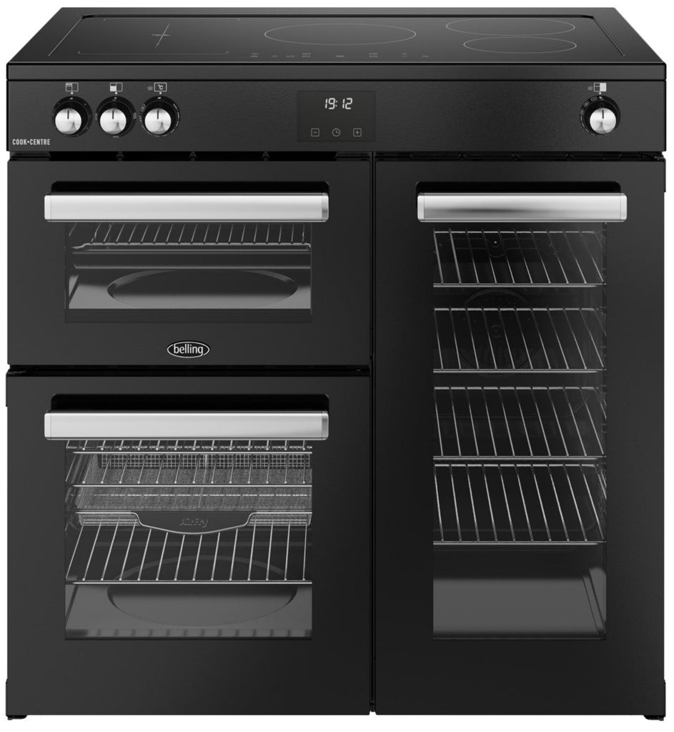 Belling Cookcentre 90Ei 90cm Electric Range Cooker with Induction Hob - Black