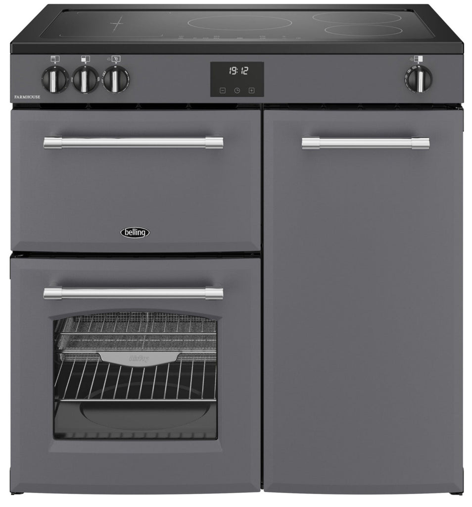 Belling Farmhouse 90Ei 90cm Electric Range Cooker with Induction Hob - Anthracite