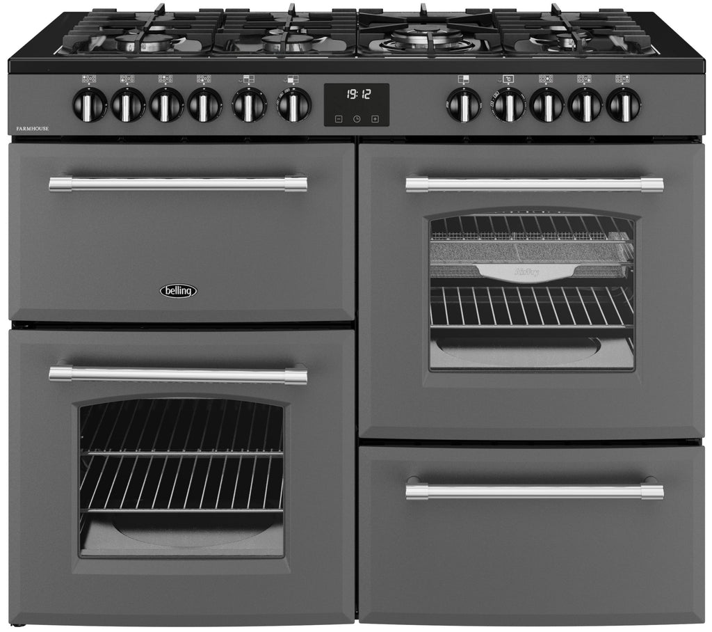 Belling Farmhouse 110DF 110cm Dual Fuel Range Cooker - Anthracite