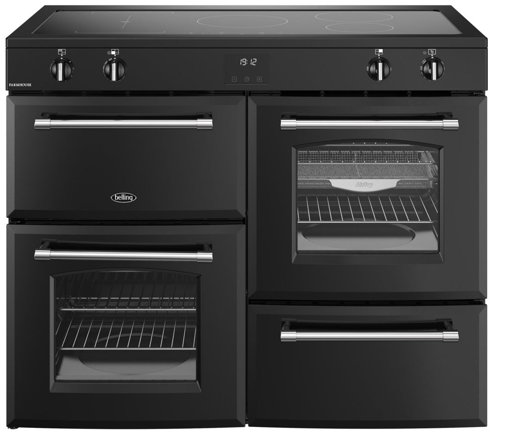 Belling Farmhouse 110Ei 110cm Electric Range Cooker with Induction Hob - Black