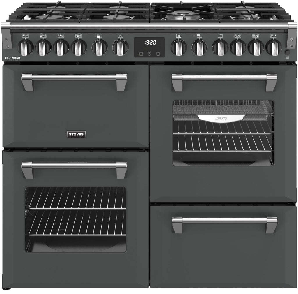 Stoves Richmond 100DF 100cm Dual Fuel Range Cooker - Anthracite