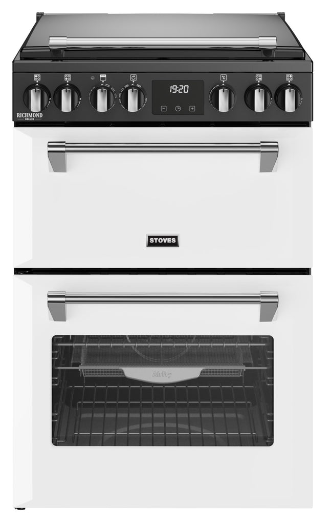 Stoves Richmond Deluxe 60DF 60cm Dual Fuel Cooker - Ice White