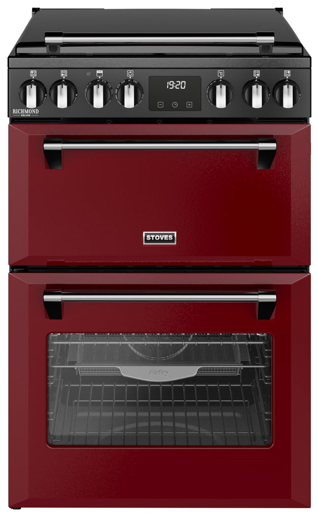 Stoves Richmond Deluxe 60DF 60cm Dual Fuel Cooker - Garnet Red