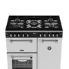 Stoves Richmond Deluxe 90DF 90cm Dual Fuel Range Cooker - Ice White