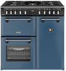 Stoves Richmond Deluxe 90DF 90cm Dual Fuel Range Cooker - Twilight Blue
