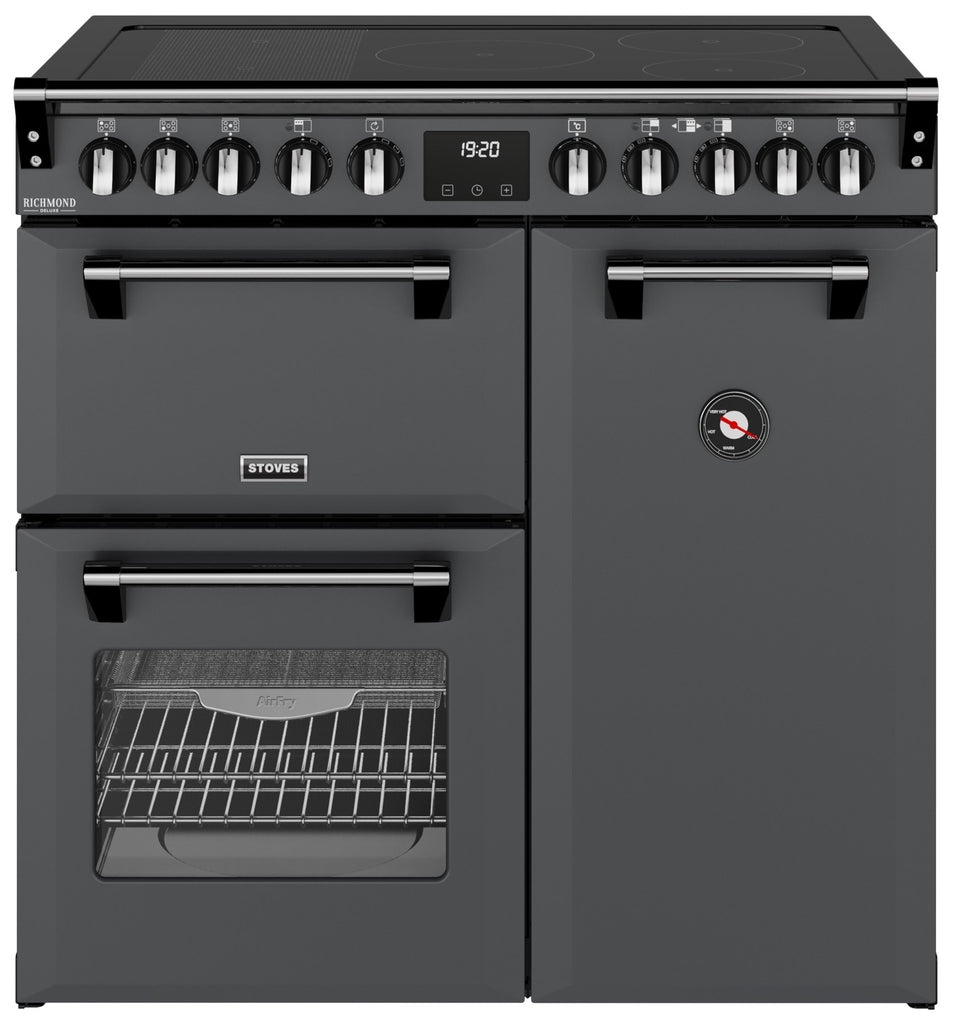 Stoves Richmond Deluxe 90Ei RTY 90cm Electric Range Cooker with Induction Hob - Anthracite